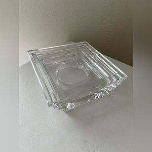Marquis by Waterford | Single Square Art Deco Candle Holder | Pillar Style